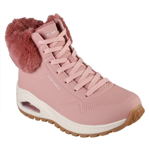 Skechers Shoes - Women's Pink Fur-Lined Winter Boots